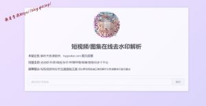 抖音在线解析网页版源码-旗星博客网