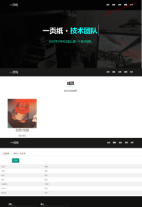 一页纸团队网站首页介绍PHP源码-旗星博客网